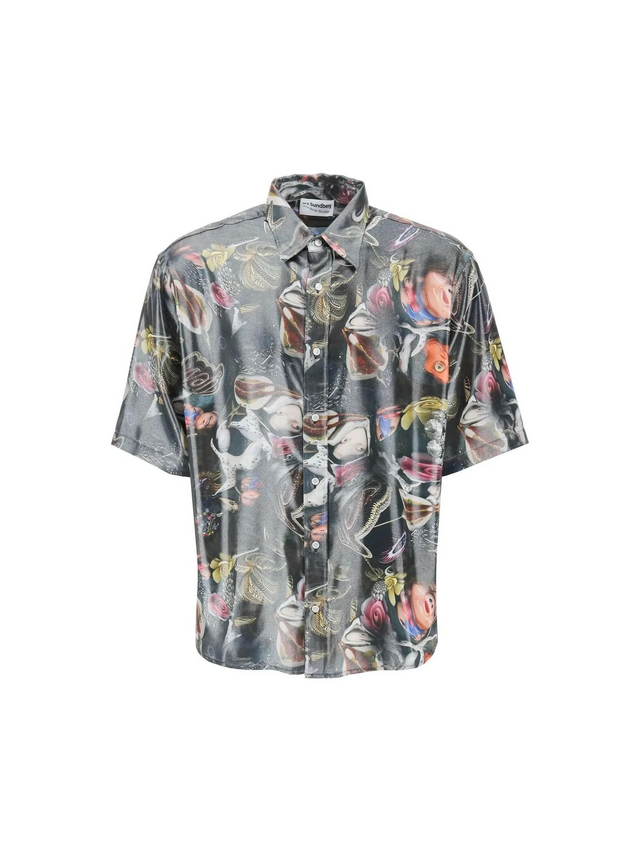 x Per B. Sundberg Print Laminated Short Sleeved Shirt ACNE STUDIOS JOHN JULIA.