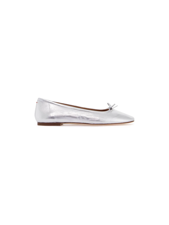 Delfina Leather Bow Ballerinas - Women > Shoes > Flats > Ballet flats