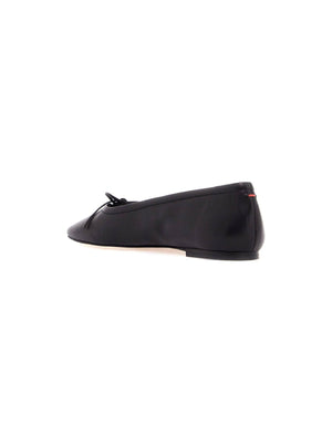 Delfina Leather Bow Ballerinas - Women > Shoes > Flats > Ballet flats