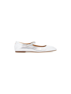 Uma Laminated Leather Ballet Flats