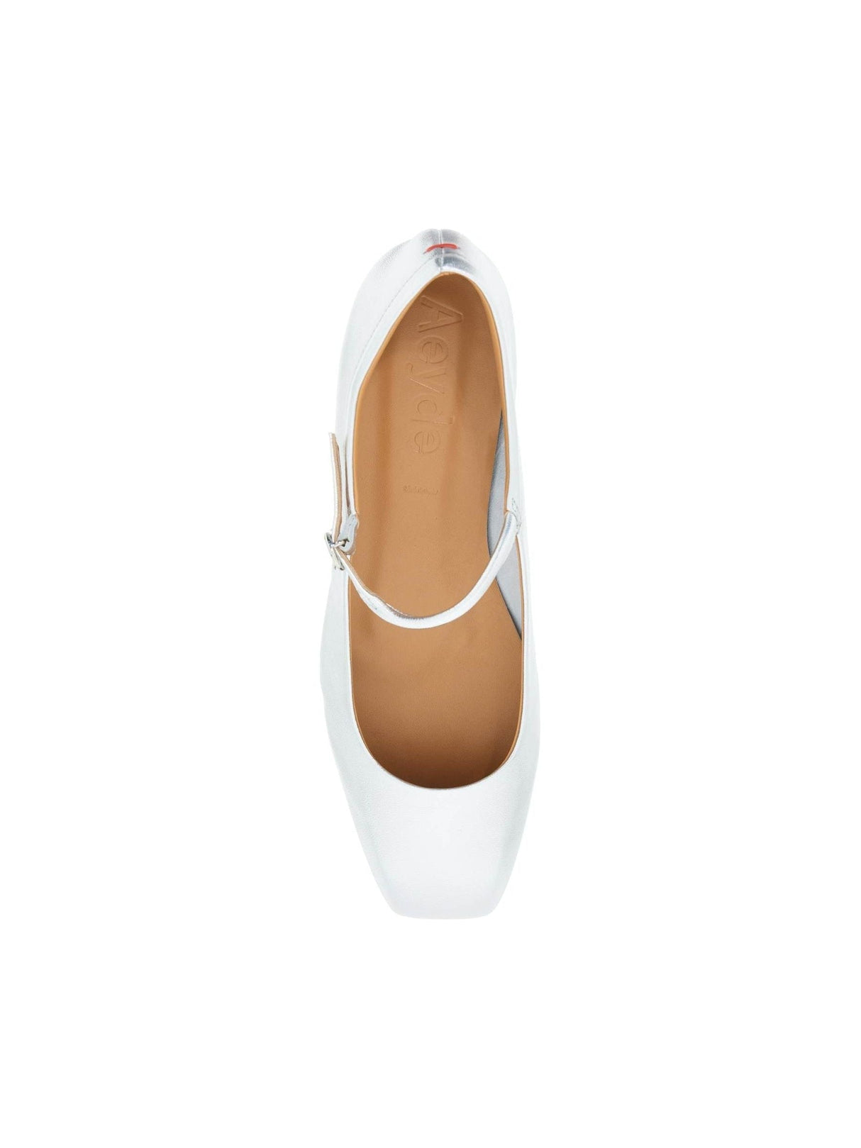 Uma Laminated Leather Ballet Flats