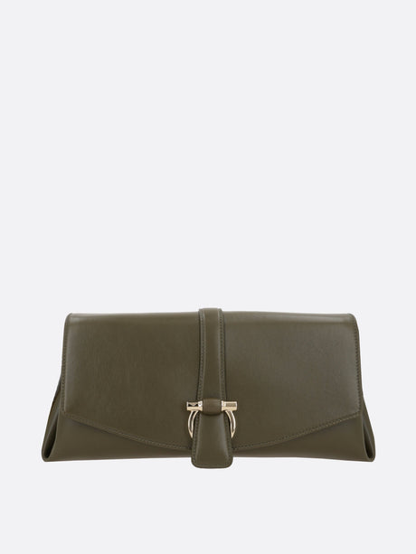 Smooth Leather Shoulder Bag-Ferragamo-JOHN JULIA