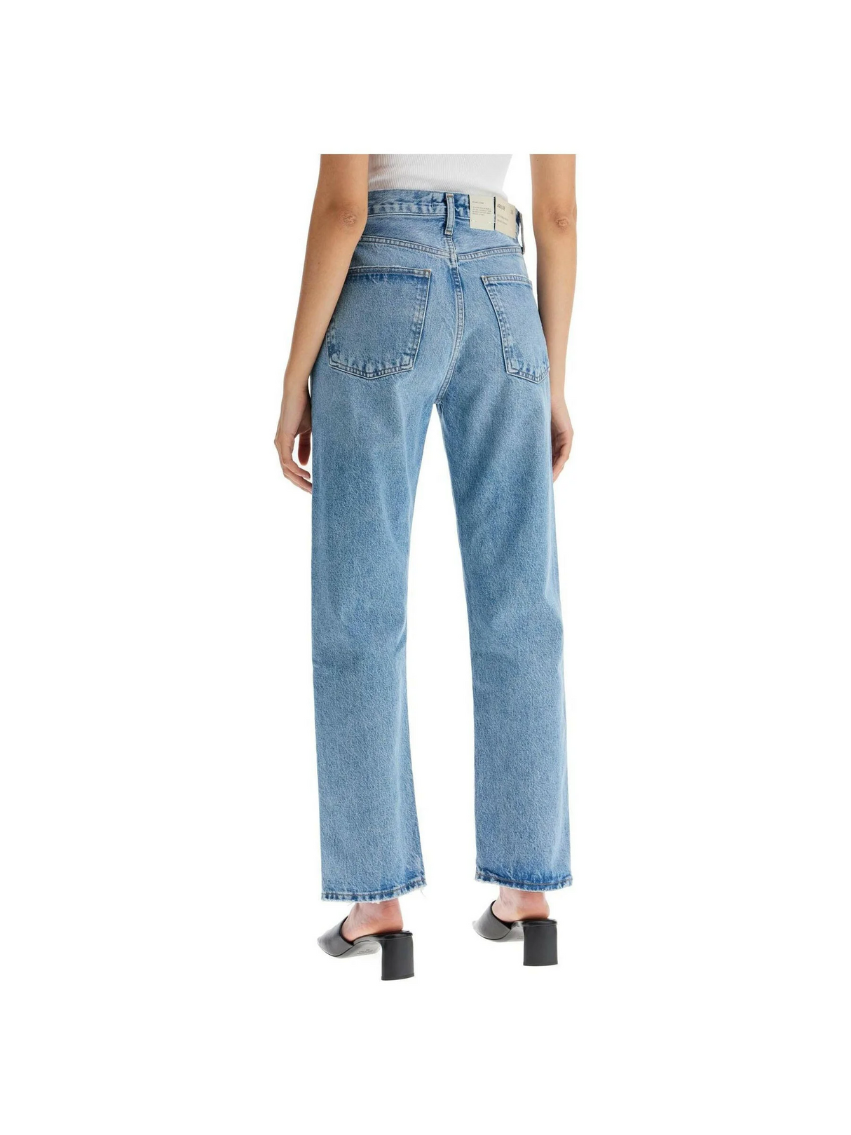 90's Pinch Waist High Rise Straight Jeans.