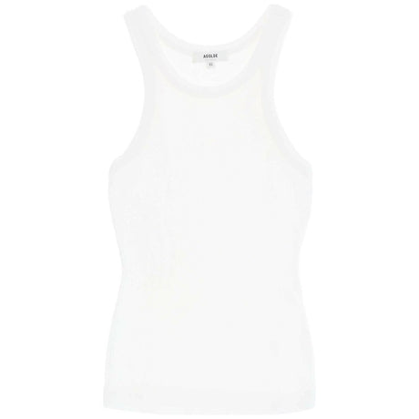 White Bailey Organic Cotton Ribbed Sleeveless Tank Top AGOLDE JOHN JULIA.