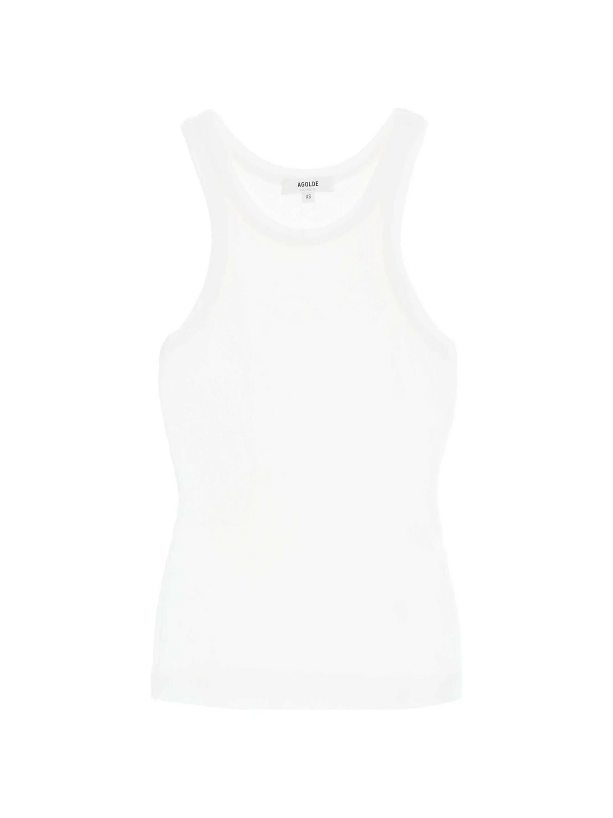 White Bailey Organic Cotton Ribbed Sleeveless Tank Top AGOLDE JOHN JULIA.