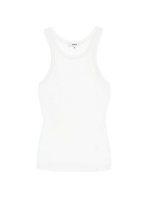 White Bailey Organic Cotton Ribbed Sleeveless Tank Top AGOLDE JOHN JULIA.