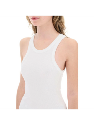 White Bailey Organic Cotton Ribbed Sleeveless Tank Top AGOLDE JOHN JULIA.