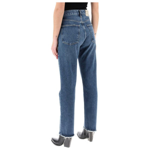 Blue Regenerative Cotton Straight 90'S Jeans in Range AGOLDE JOHN JULIA.