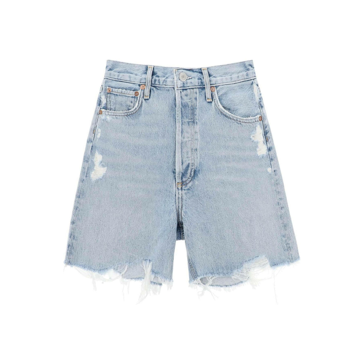 Blue Stella Denim Shorts in Deserted AGOLDE JOHN JULIA.