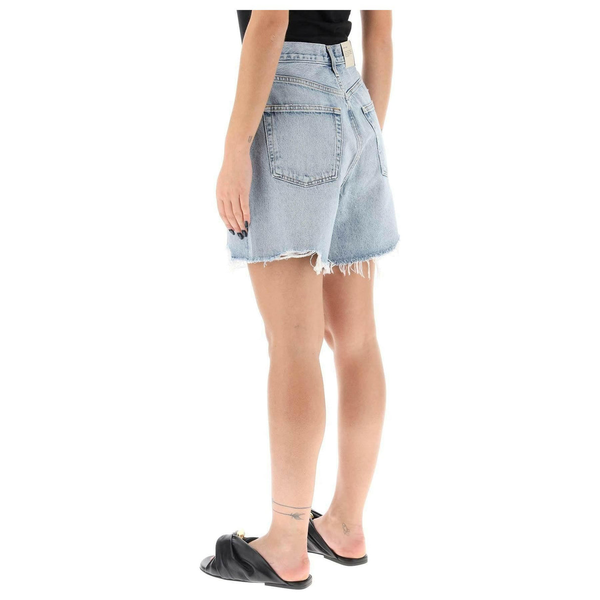 Blue Stella Denim Shorts in Deserted AGOLDE JOHN JULIA.