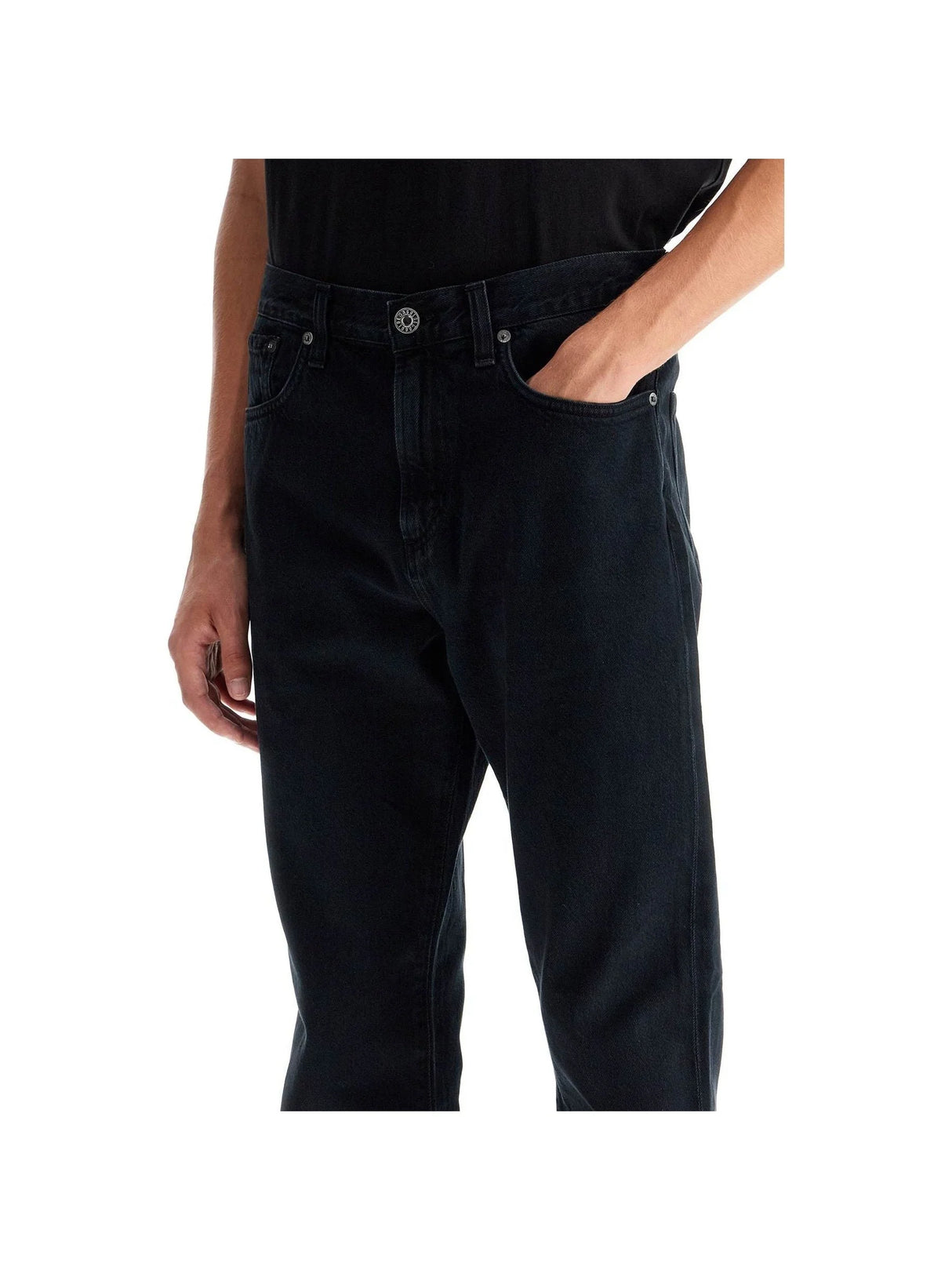 AGOLDE-Crushed Wash Curtis Jeans In -JOHN JULIA.