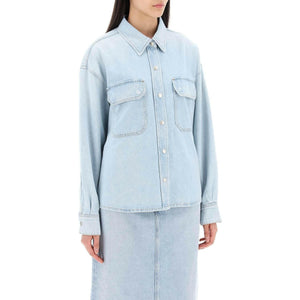 Blue Denim Shirt in Tension AGOLDE JOHN JULIA.