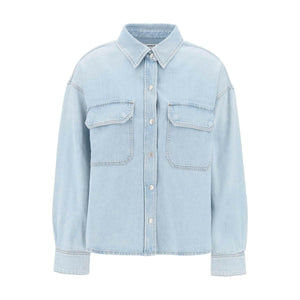 Blue Denim Shirt in Tension AGOLDE JOHN JULIA.