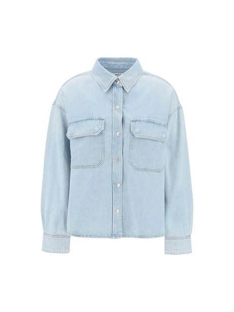 Blue Denim Shirt in Tension AGOLDE JOHN JULIA.