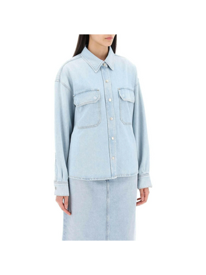 Blue Denim Shirt in Tension AGOLDE JOHN JULIA.