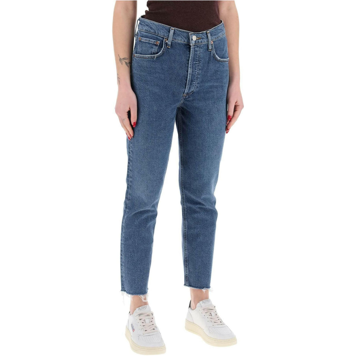 Escape Riley High-Waisted Organic Cotton Stretch Jeans AGOLDE JOHN JULIA.