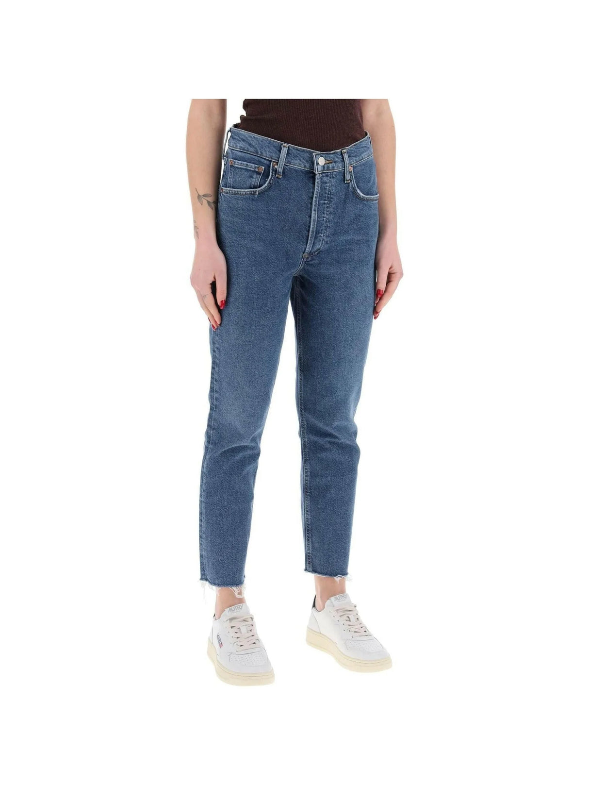 Escape Riley High-Waisted Organic Cotton Stretch Jeans AGOLDE JOHN JULIA.