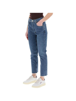 Escape Riley High-Waisted Organic Cotton Stretch Jeans AGOLDE JOHN JULIA.