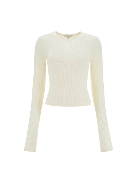 AGOLDE-Fitted Long Sleeved Top By -JOHN JULIA.