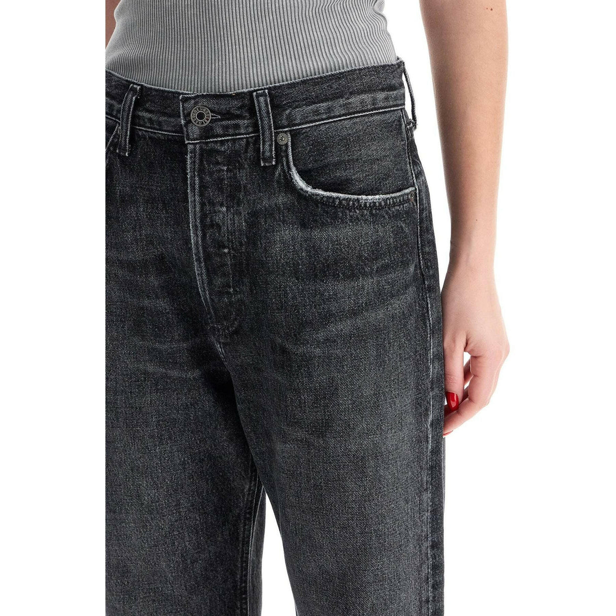 Fran Low Slung Straight Organic Cotton Jeans.