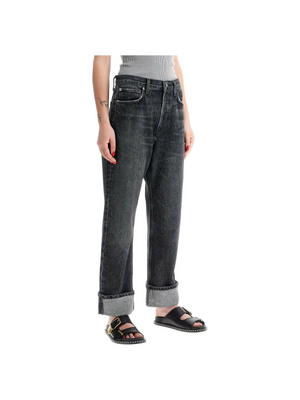 Fran Low Slung Straight Organic Cotton Jeans.