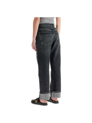 Fran Low Slung Straight Organic Cotton Jeans.