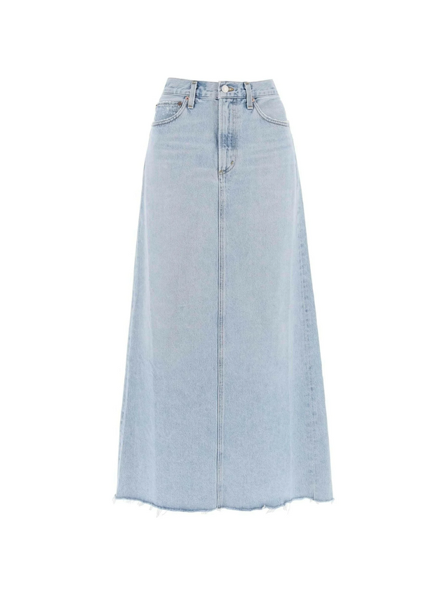 Light Blue Della Regenerative Cotton Skirt in Practice AGOLDE JOHN JULIA.