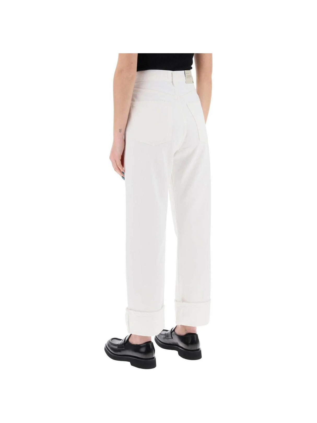 White Milkshake Fran Low Slung Organic Cotton Straight-Leg Jeans AGOLDE JOHN JULIA.