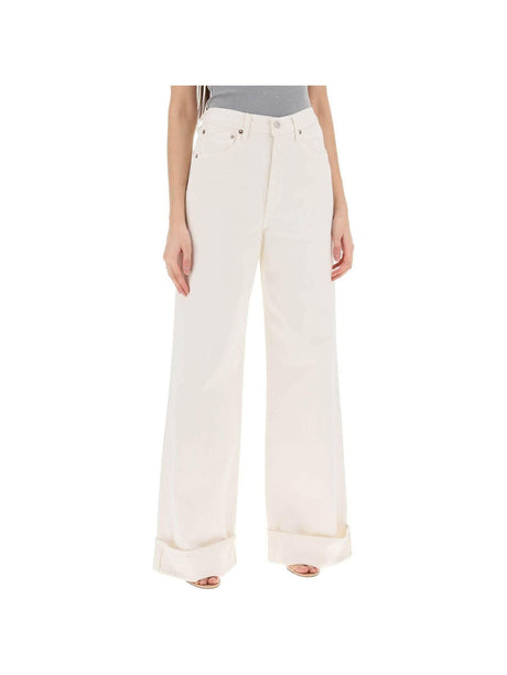 Organic Cotton Dame High Rise Wide-Leg Jeans AGOLDE JOHN JULIA.