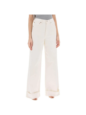 Organic Cotton Dame High Rise Wide-Leg Jeans AGOLDE JOHN JULIA.