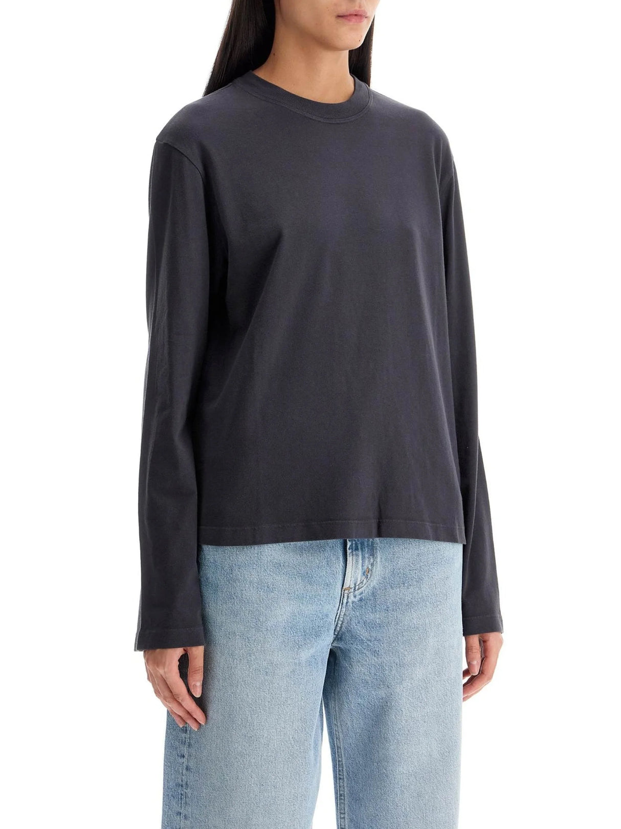 Long-Sleeved Organic Cotton T-Shirt-Agolde-JOHN JULIA