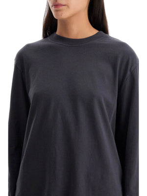 Long-Sleeved Organic Cotton T-Shirt-Agolde-JOHN JULIA