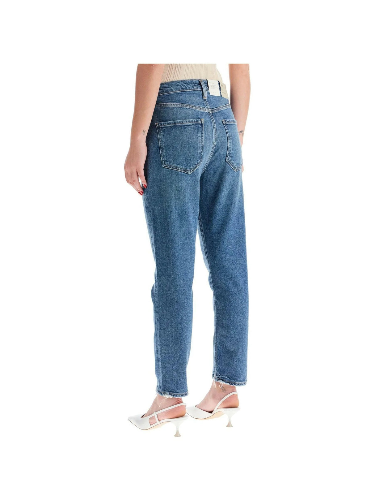 Organic Cotton Riley High-Rise Cropped Jeans.