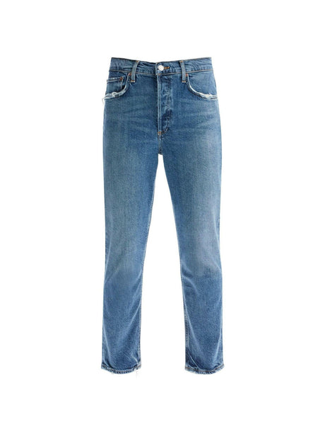 Organic Cotton Riley High-Rise Cropped Jeans.