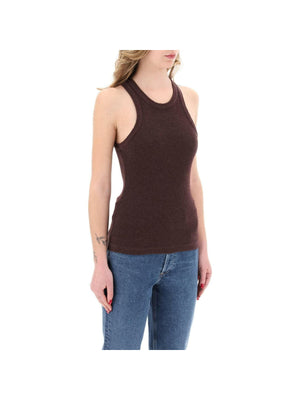 Red Raisin Bailey Knit Sleeveless Tank Top AGOLDE JOHN JULIA.