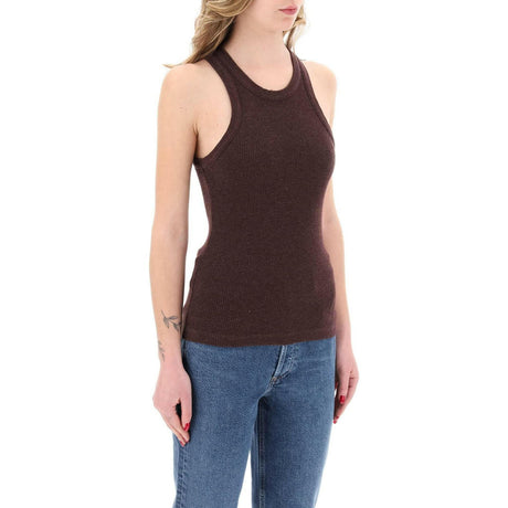 Red Raisin Bailey Knit Sleeveless Tank Top AGOLDE JOHN JULIA.