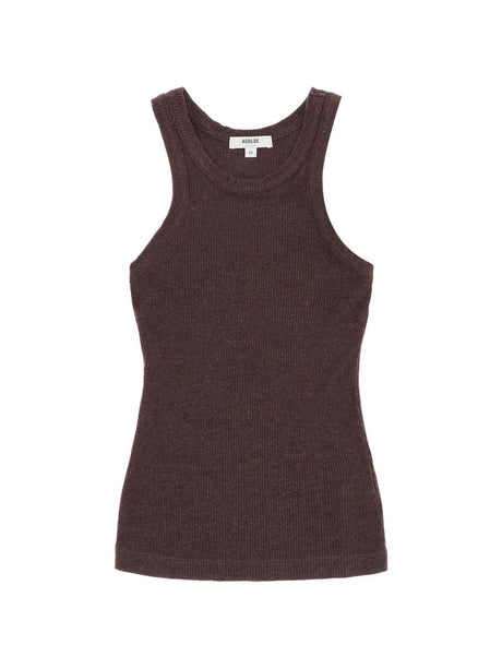 Red Raisin Bailey Knit Sleeveless Tank Top AGOLDE JOHN JULIA.