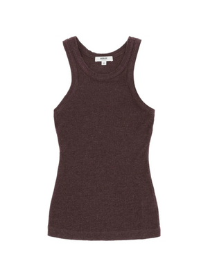 Red Raisin Bailey Knit Sleeveless Tank Top AGOLDE JOHN JULIA.