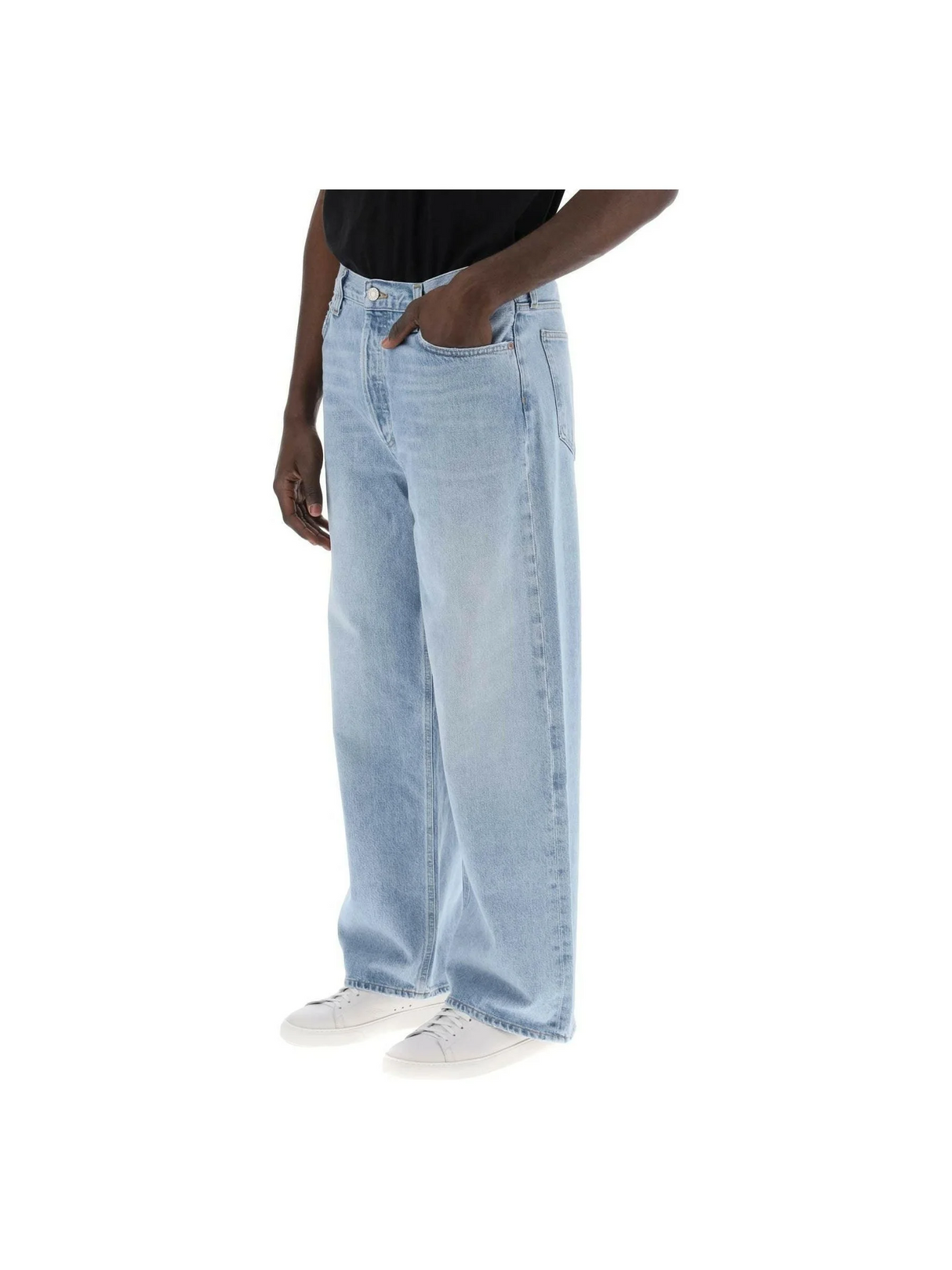 Regenerated Cotton-Blend Low Slung Baggy Jeans in Harmony AGOLDE JOHN JULIA.