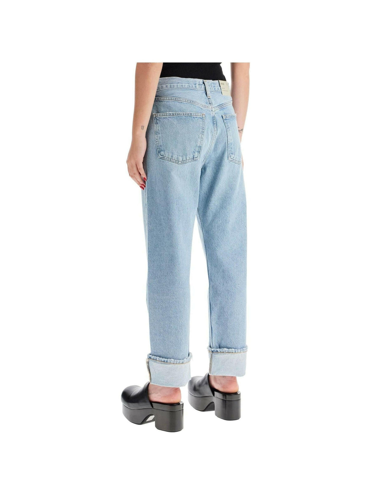 Regenerated Cotton Fran Low-Slung Jeans.