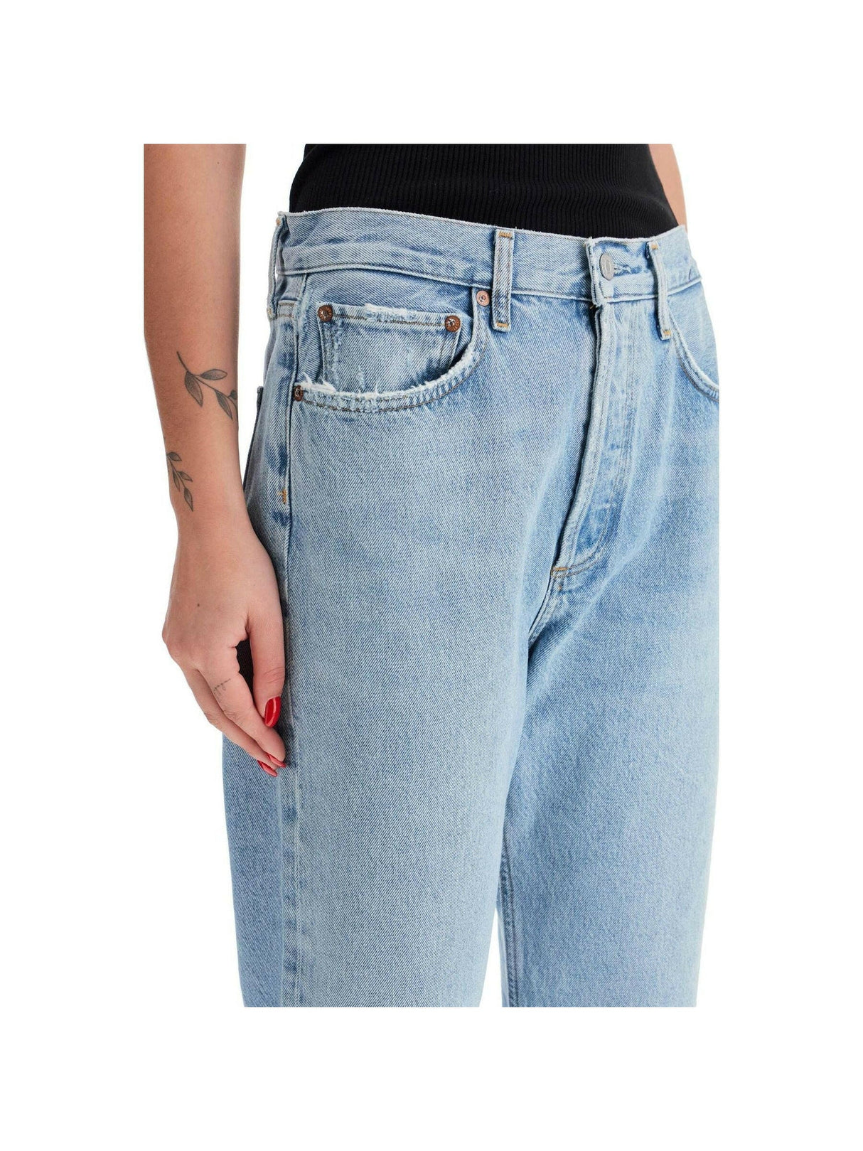 Regenerated Cotton Fran Low-Slung Jeans.