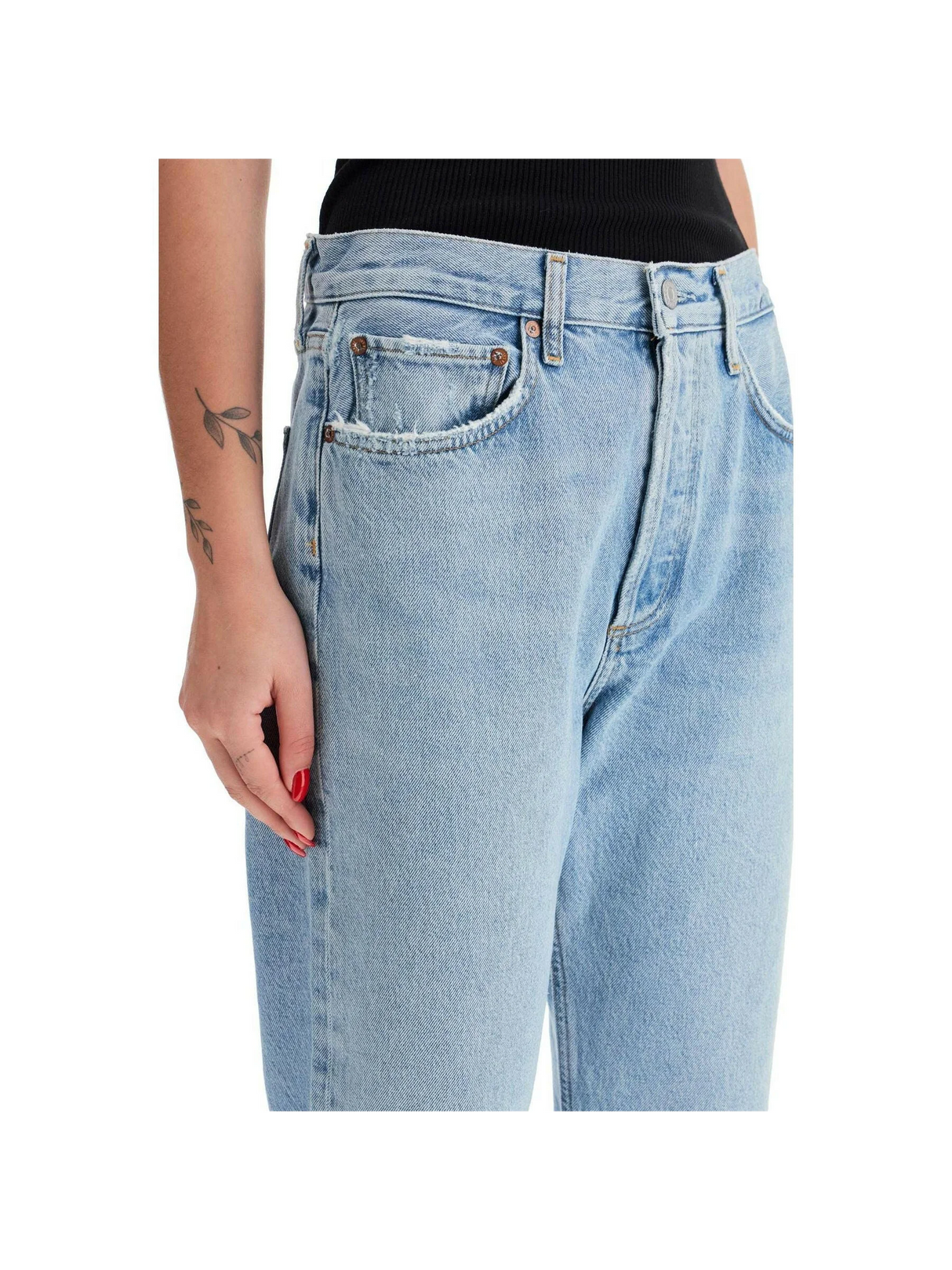 Regenerated Cotton Fran Low-Slung Jeans.