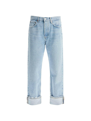 Regenerated Cotton Fran Low-Slung Jeans.