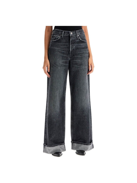 AGOLDE-Regenerative Cotton Denim Wide Leg Jeans-JOHN JULIA