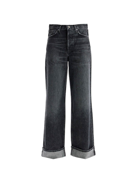 AGOLDE-Regenerative Cotton Denim Wide Leg Jeans-JOHN JULIA