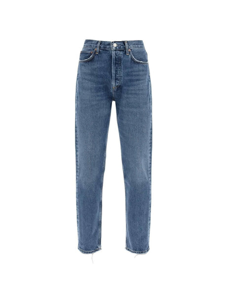 Blue Regenerative Cotton Straight 90'S Jeans in Range AGOLDE JOHN JULIA.