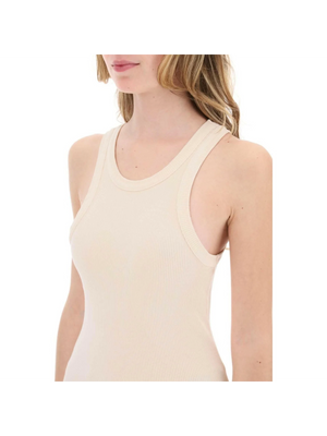 Ribbed Organic Cotton Sleeveless Top in Bath Salt AGOLDE JOHN JULIA.