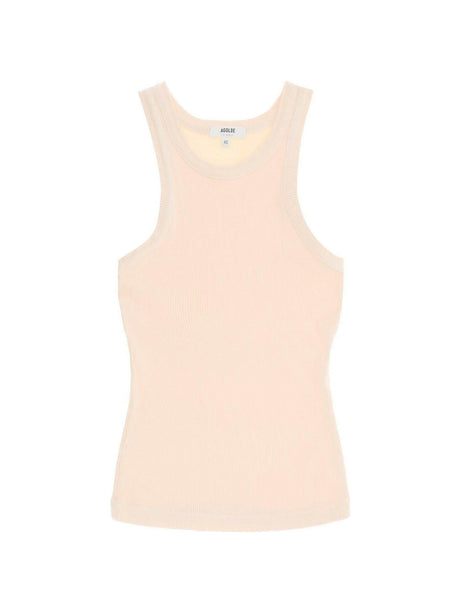 Ribbed Organic Cotton Sleeveless Top in Bath Salt AGOLDE JOHN JULIA.