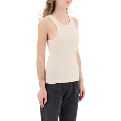 Ribbed Organic Cotton Sleeveless Top in Bath Salt AGOLDE JOHN JULIA.