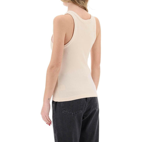 Ribbed Organic Cotton Sleeveless Top in Bath Salt AGOLDE JOHN JULIA.